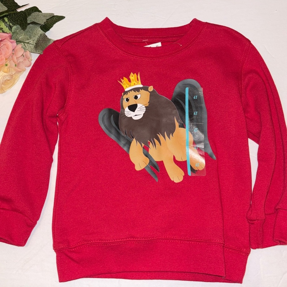KING MOONRACER 4T Red Long Sleeve Sweatshirt Rudolph The Red Nose Reindeer